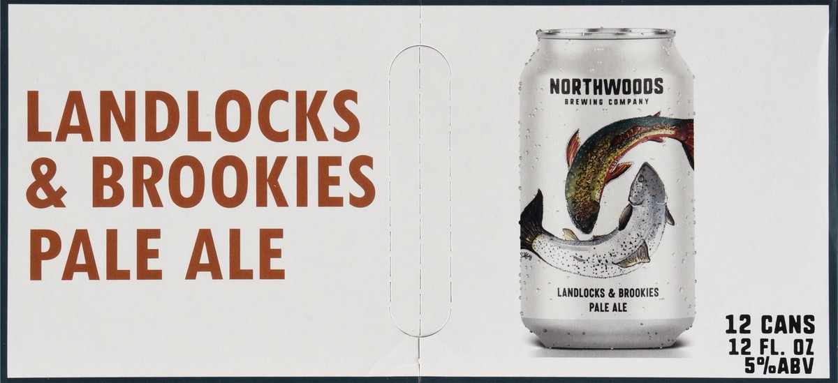 slide 6 of 12, Northwoods Brewing Company Landlocks & Brookies Pale Ale Beer 12 - 12 fl oz Cans, 12 ct