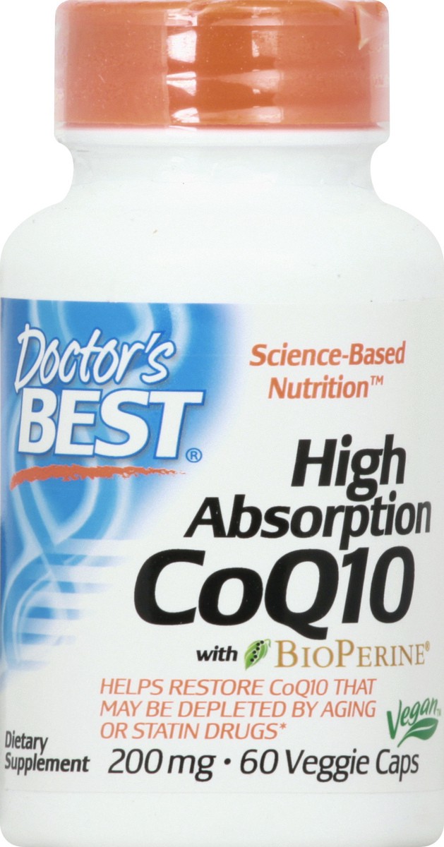 slide 9 of 12, Doctor's Best High Absorption Coq10 With Bioperine Dietary Supplement, 60 ct