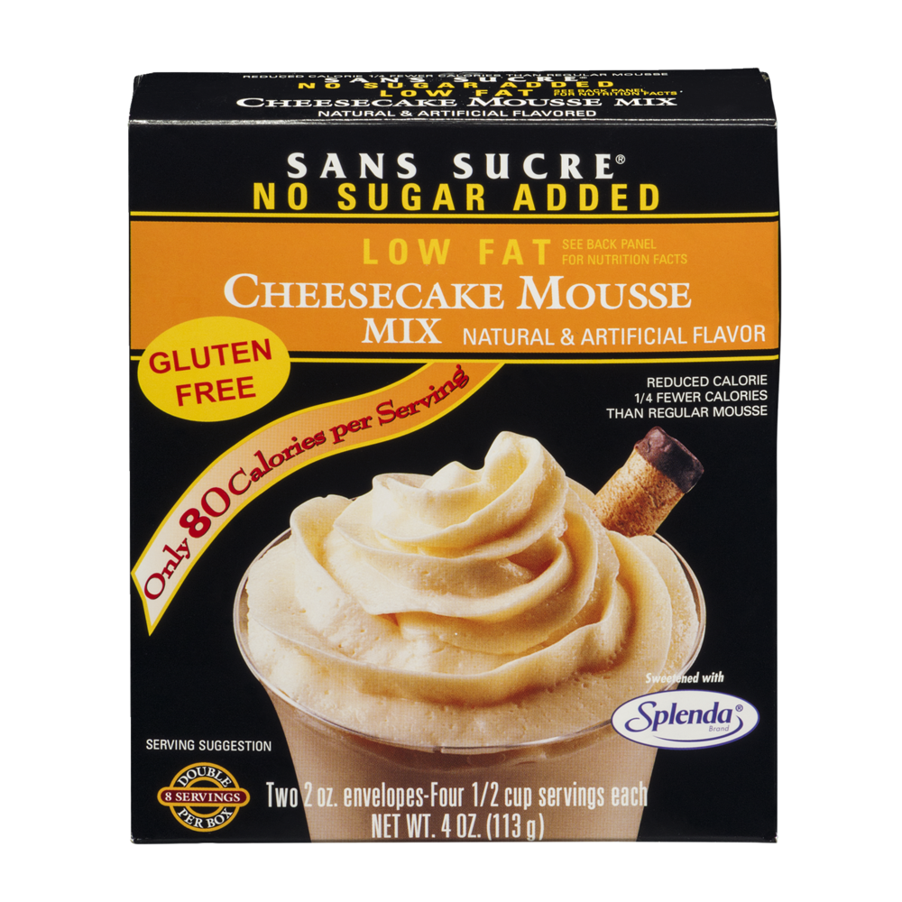 slide 1 of 1, Sans Sucre No Sugar Added Cheesecake Mousse Mix, 4 oz