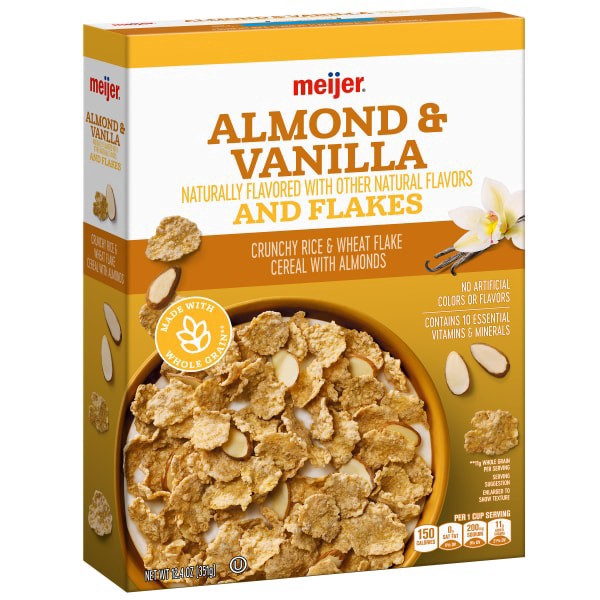 slide 8 of 29, Meijer Vanilla Almond Cereal, 12.4 OZ   