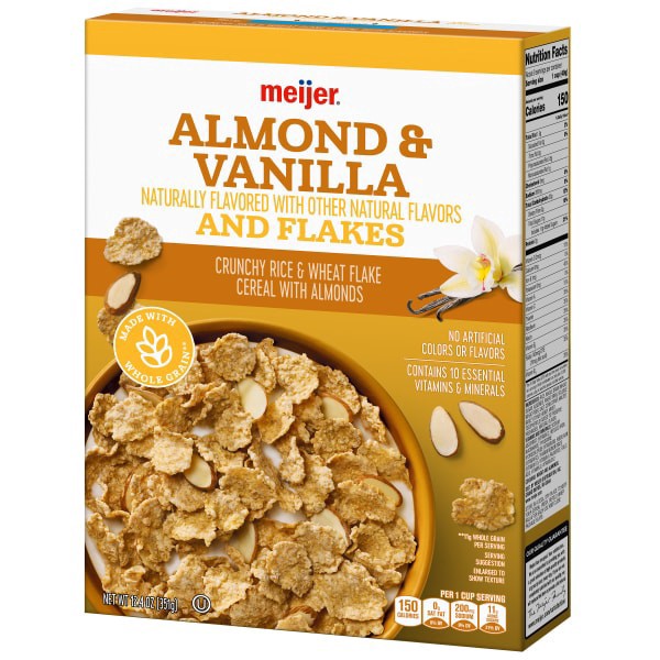 slide 8 of 29, Meijer Vanilla Almond Cereal, 12.4 OZ   