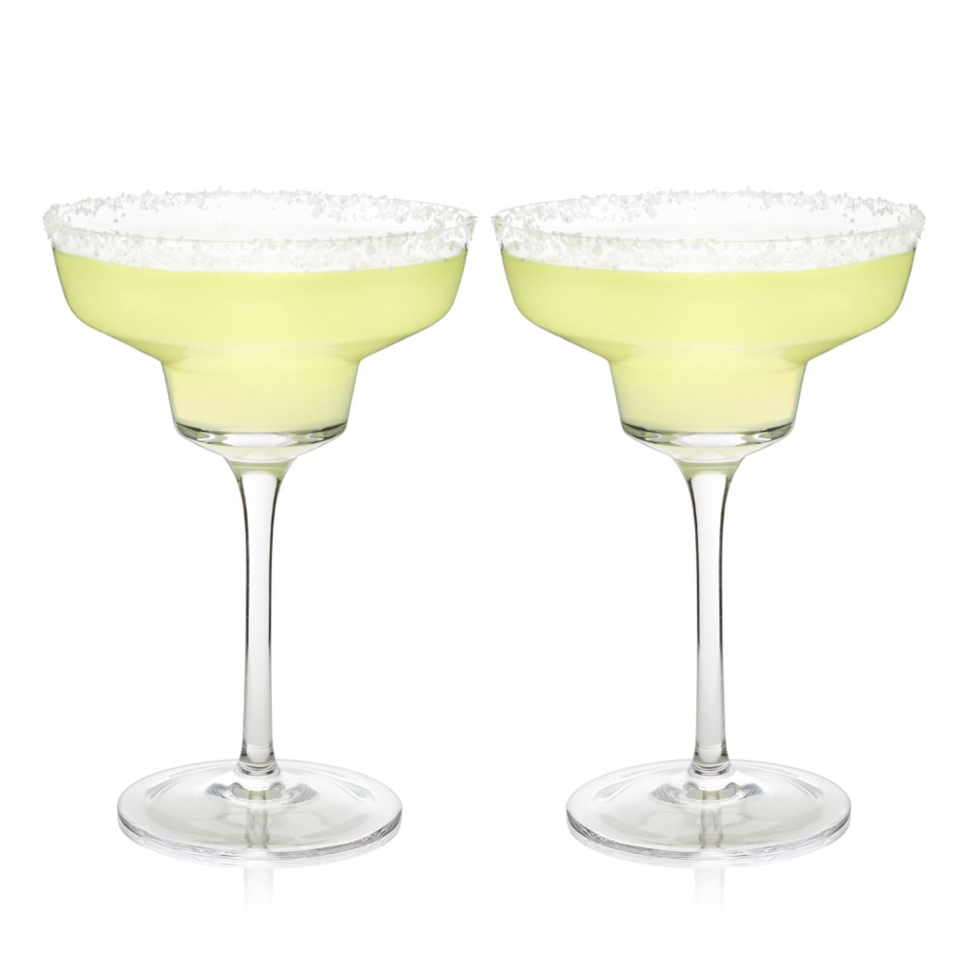 slide 1 of 5, Viski Raye Angled Crystal Margarita Glasses Set of 2, Lead-Free Premium Crystal Clear Glass, Margarita Cocktail Glasses, Stemmed Cocktail Glass Gift Set, 12 oz, 1 ct