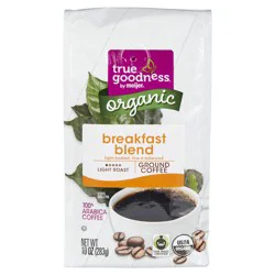 True Goodness Organic Breakfast Blend Ground Coffee - 10 oz
