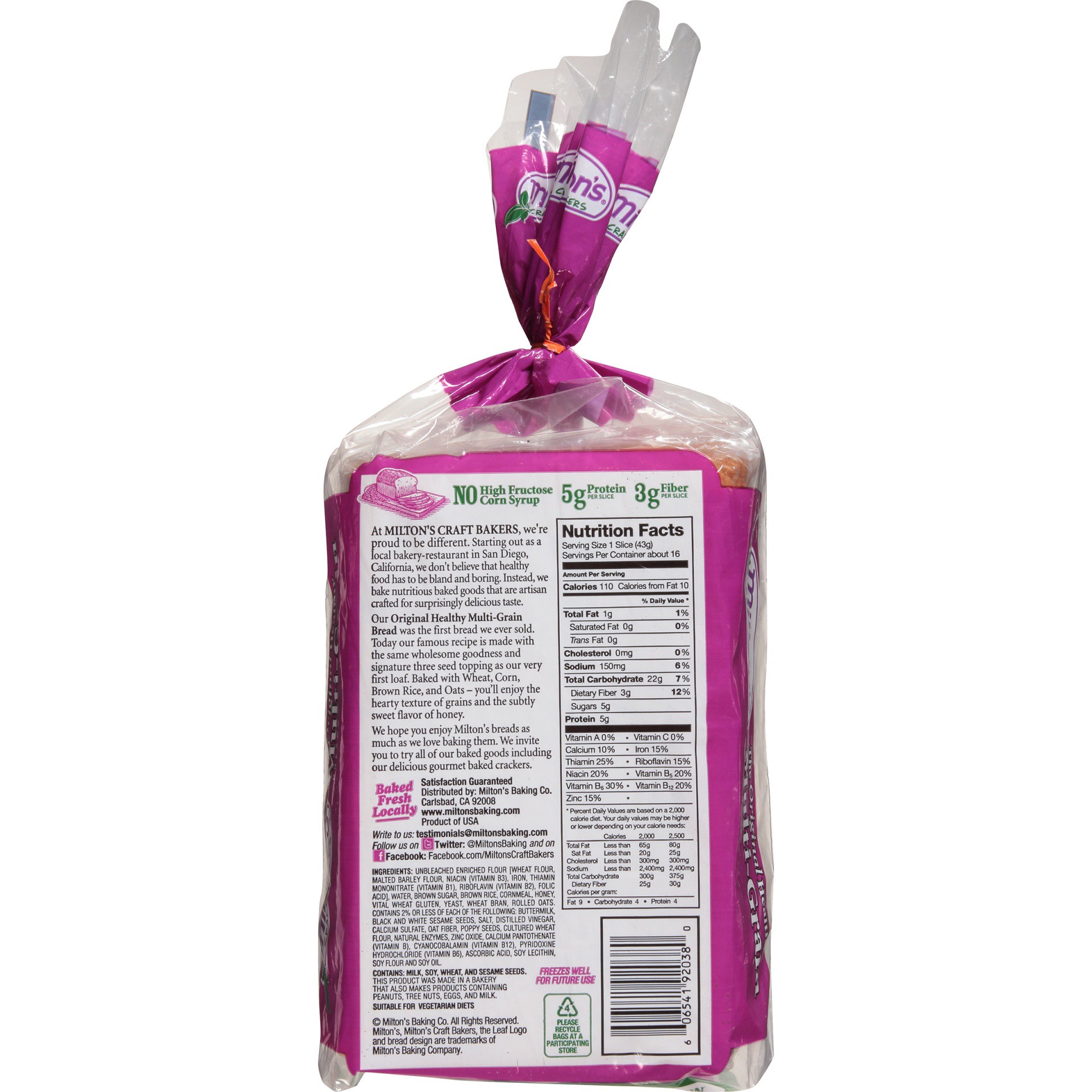 slide 3 of 8, Milton's Bread 24 oz, 24 oz