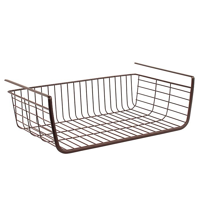 slide 2 of 3, Spectrum Steel Ashley Medium Over-the-Shelf Basket - Satin Nickel, 1 ct