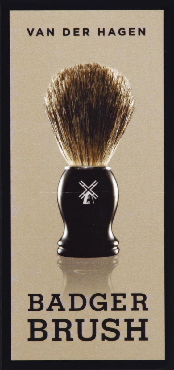 slide 1 of 5, Van Der Hagen Badger Brush 1 ea, 1 ct