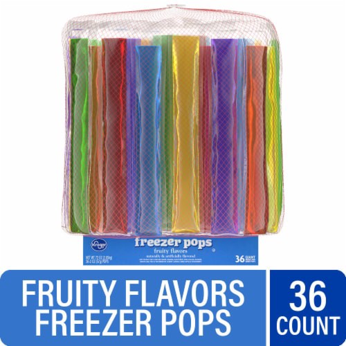 slide 1 of 1, Kroger® Fruit Flavored Freezer Pops, 36 ct, 36 ct