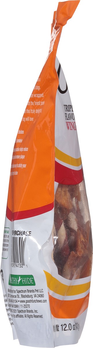 slide 4 of 9, Good 'n' Fun Triple Flavor Wings Snack for All Dogs 12.0 oz, 12 oz