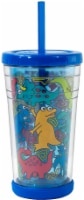 slide 1 of 1, Cool Gear Kids' Dinosaur Chiller - Aqua, 12 oz