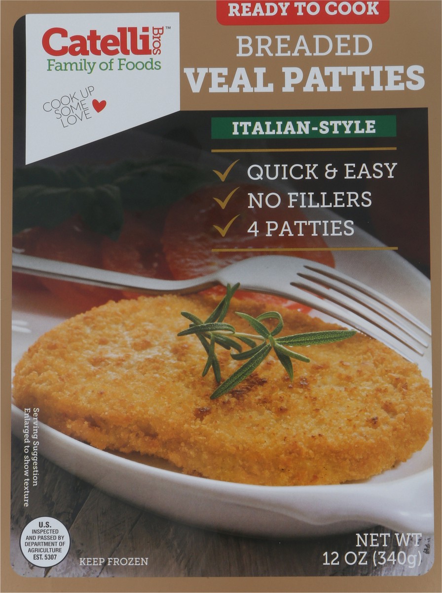 slide 2 of 7, Catelli Bros Family of Foods Italian-Style Breaded Veal Patties 12 oz, 12 oz