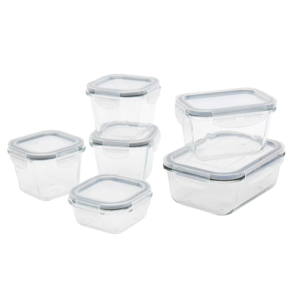slide 1 of 1, Tabletops Unlimited Glass Food Storage, 12 ct