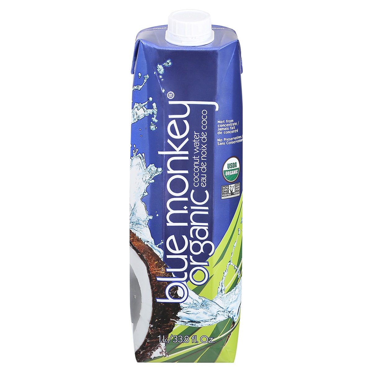 slide 1 of 1, Blue Monkey Coconut Water Organic, 33.8 fl oz