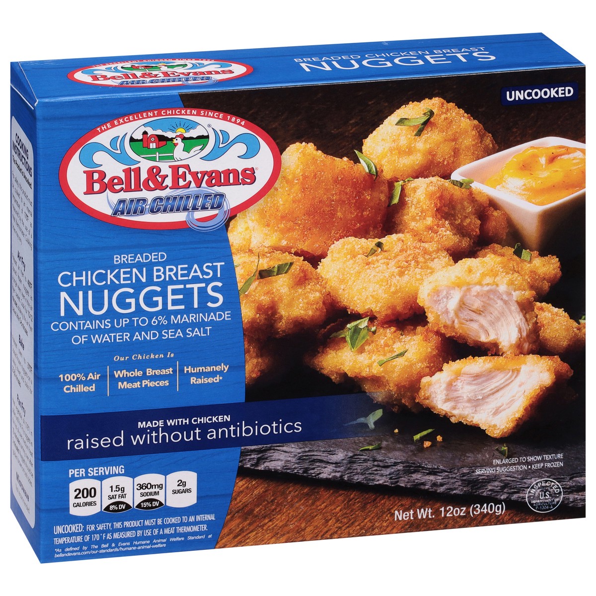 slide 8 of 14, Bell & Evans Chicken Breast Nuggets, 12 oz