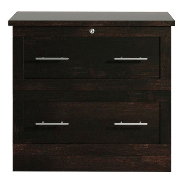 slide 2 of 7, Realspace® 29-7/16""W x 18-1/2""D Lateral 2-Drawer File Cabinet, Peppered Black, 1 ct