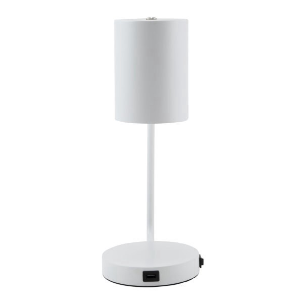 slide 5 of 10, Realspace™ Barsi Desk Lamp With USB Charging Port, 14""H, White, 1 ct
