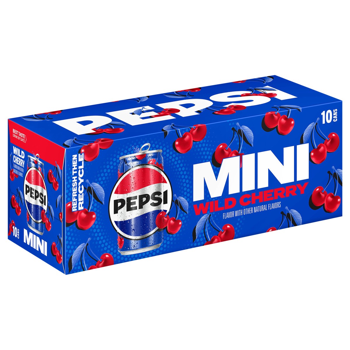 slide 2 of 10, Pepsi Mini Soda Wild Cherry 7.5 Fl Oz 10 Count, 75 oz