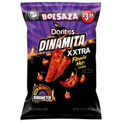Doritos Dinamita Tortilla Chips XXtra Flamin Hot Flavored 9 1/4 Oz