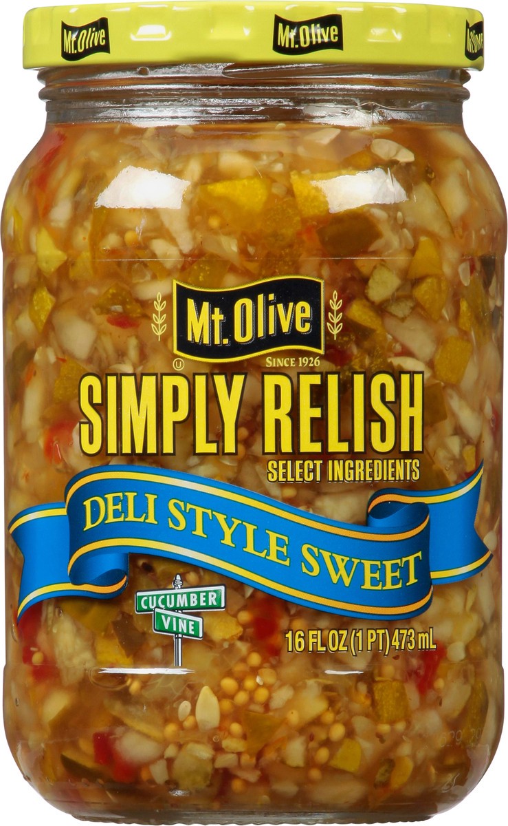 slide 2 of 12, Mt. Olive Deli Style Sweet Simply Relish 16 fl oz Jar, 16 fl oz