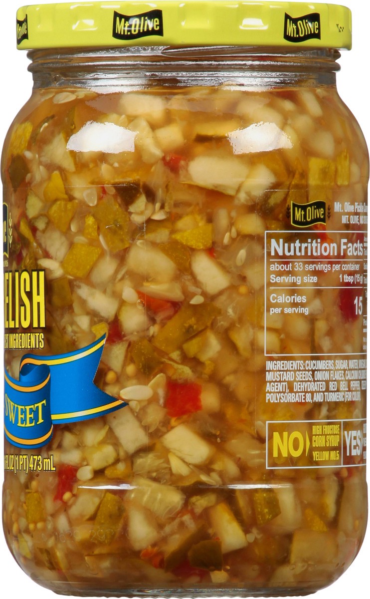 slide 4 of 12, Mt. Olive Deli Style Sweet Simply Relish 16 fl oz Jar, 16 fl oz