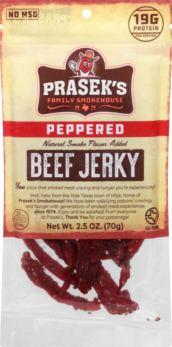 slide 4 of 13, Prasek's Peppered Beef Jerky 2.5 oz, 2.5 oz