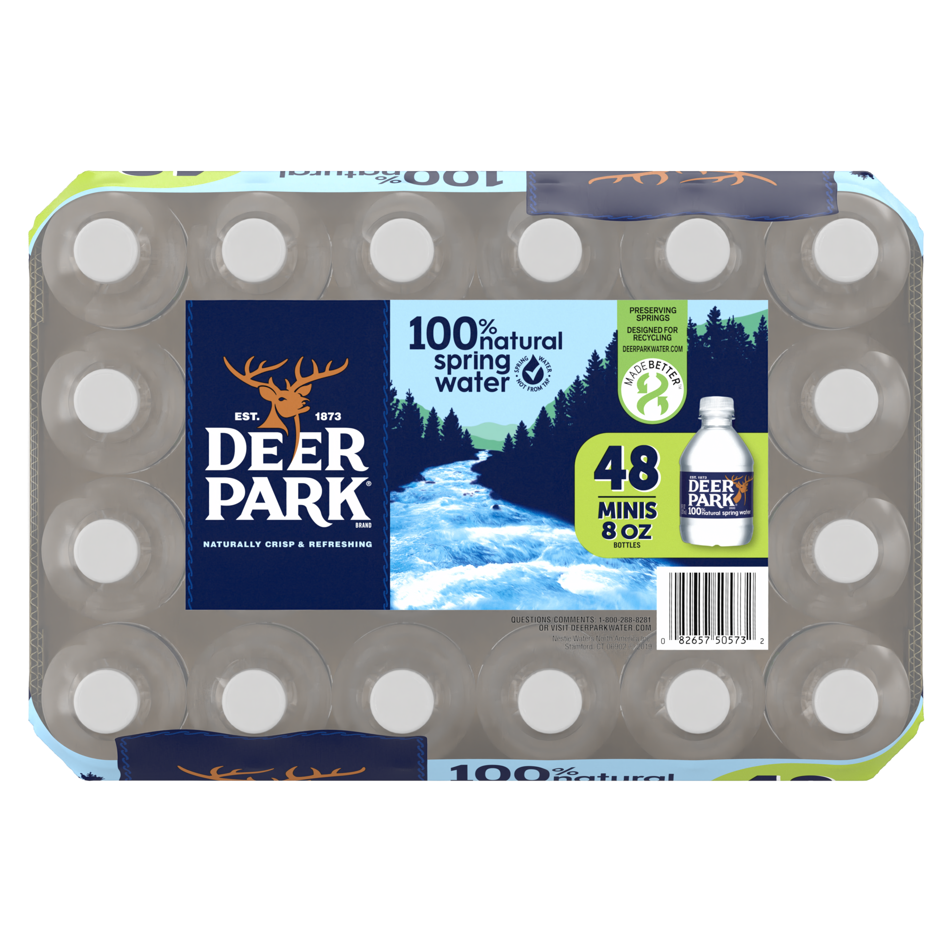 slide 2 of 5, Deer Park Brand 100% Natural Spring Water, 8-ounce mini plastic bottles (Pack of 48), 48 ct; 8 fl oz