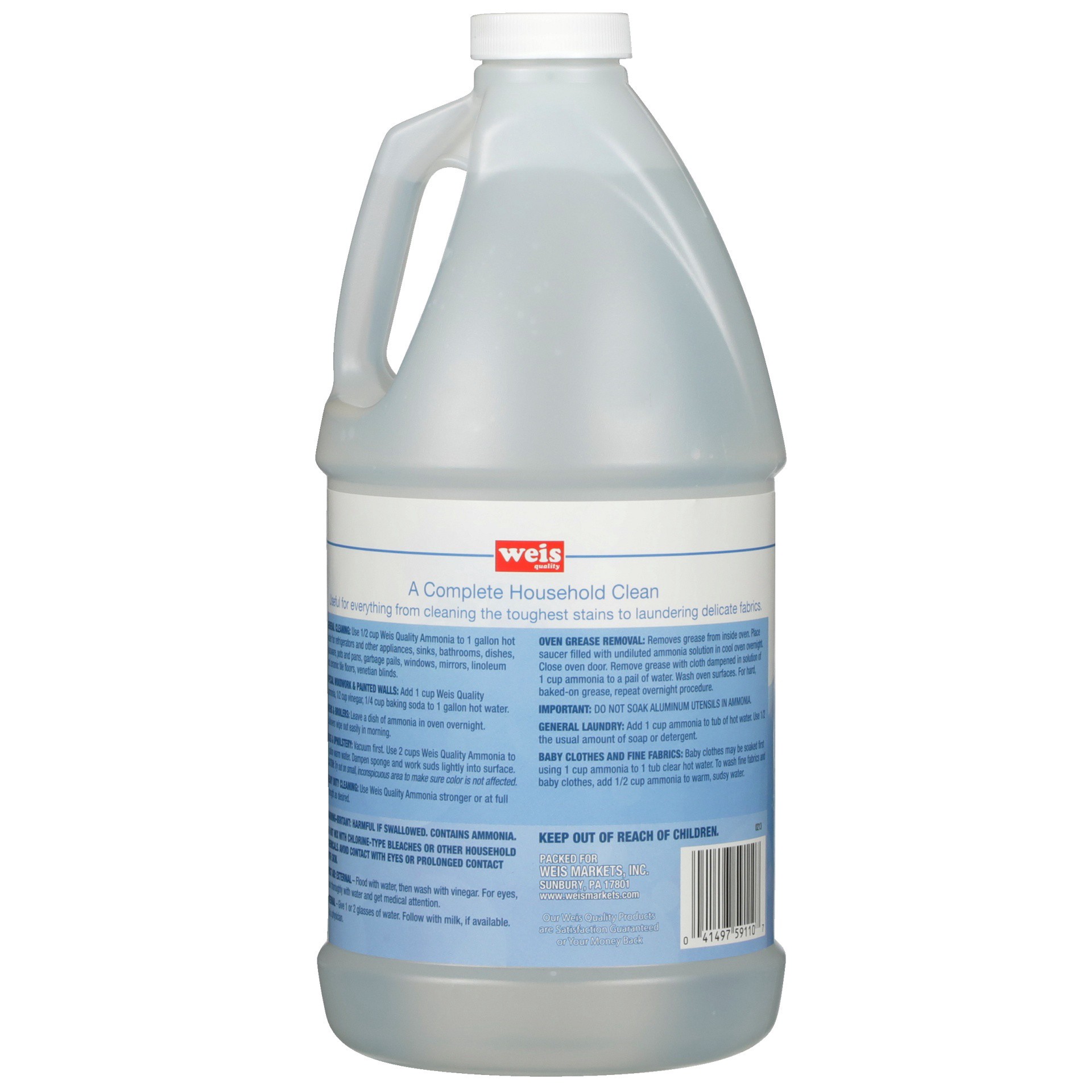 slide 5 of 6, Weis Quality Clear Ammonia, 64 fl oz