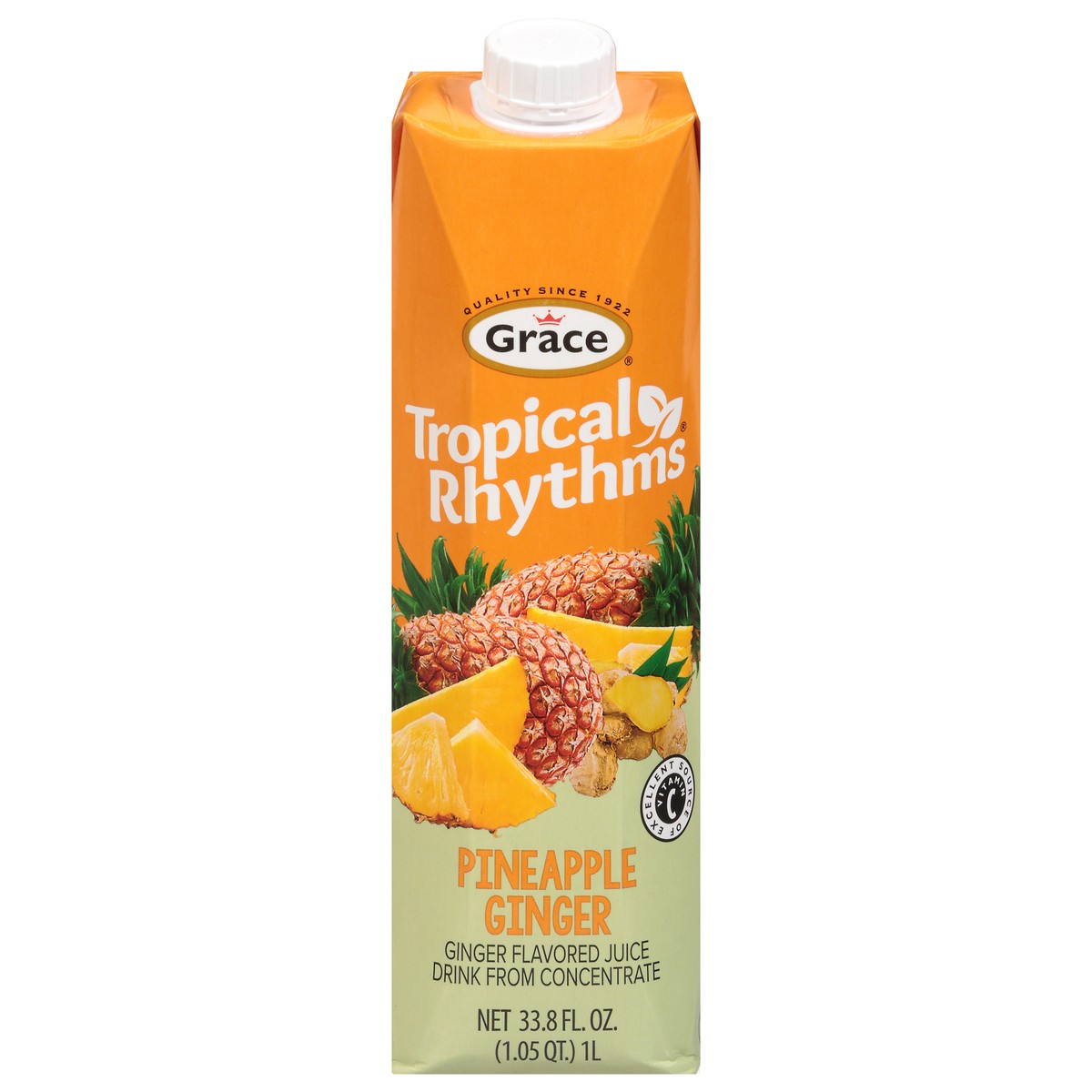 slide 1 of 14, Grace Tropical Rhythms Pineapple GInger Juice Drink from Concentrate - 33.8 fl oz, 33.8 fl oz