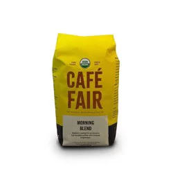 Steep & Brew Cafe Fair Morning Blend Organic Shade Grown Medium Roast Whole Bean Coffee- 12 oz