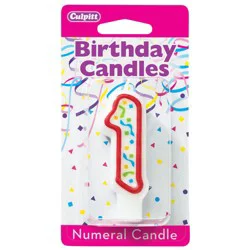 Culpitt Red Numeral "1" Birthday Candles