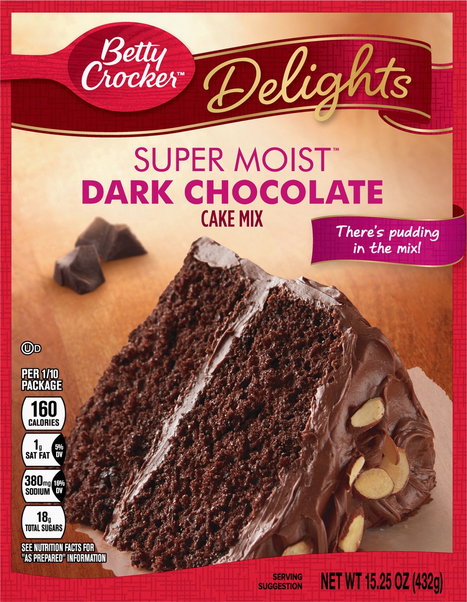 slide 10 of 13, Betty Crocker Super Moist Dark Chocolate Cake Mix, 15.25 oz, 15.25 oz