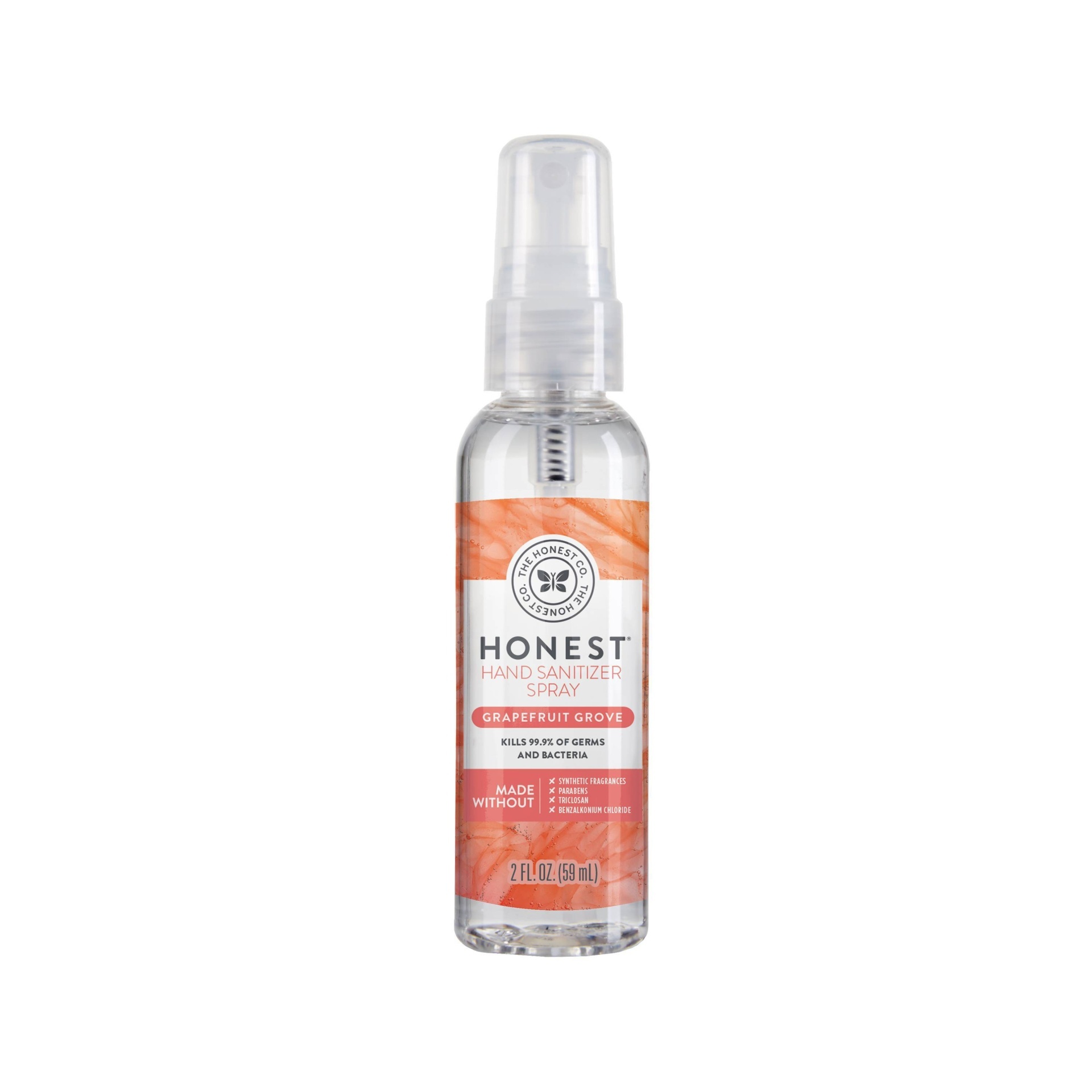 slide 1 of 1, The Honest Company Hand Sanitizer Spray, Grapefruit Grove, 2 oz