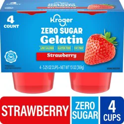 Kroger Zero Sugar Strawberry Gelatin Snack Multipack