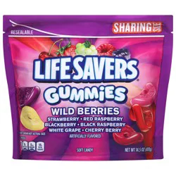 LIFE SAVERS Gummies Wild Berry Gummy Candy, Sharing Size, 14.5 Oz Resealable Bag