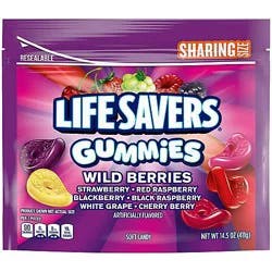 LIFE SAVERS Gummies Wild Berry Gummy Candy, Sharing Size, 14.5 Oz Resealable Bag