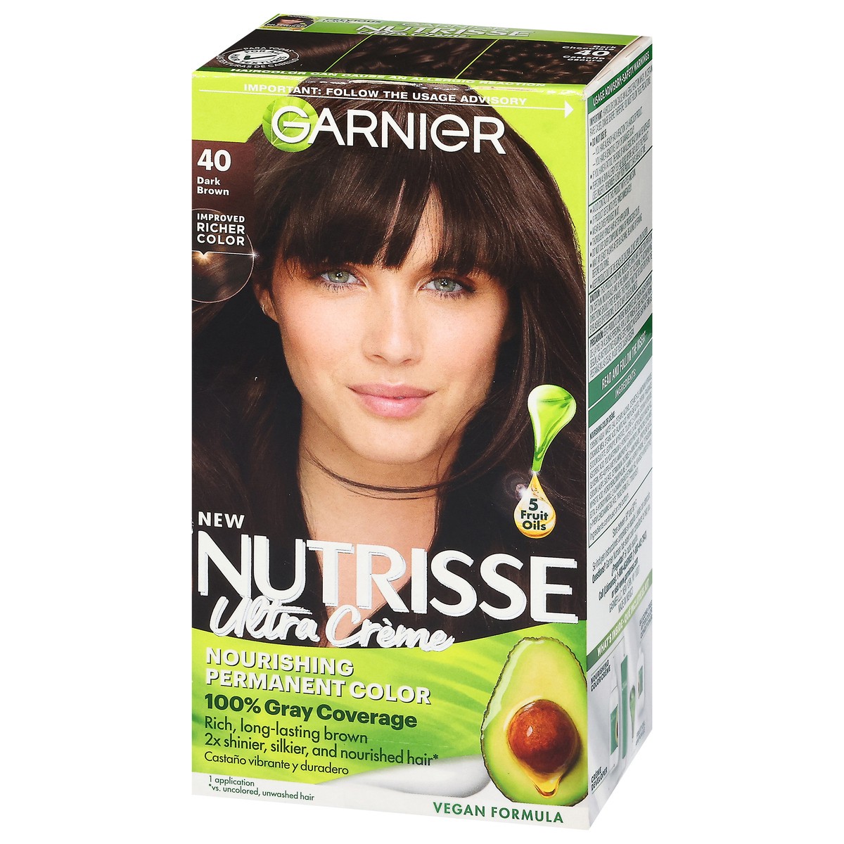 slide 8 of 11, Garnier Dark Brown 40 Ultra Creme Permanent Hair Color 1 ea, 1.0 ct