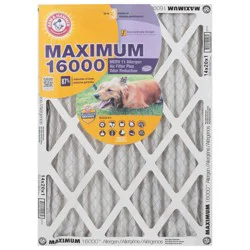 Arm & Hammer Maximum 16000 MERV 11 Allergen Air Filter Plus Odor Reduction 1 ea
