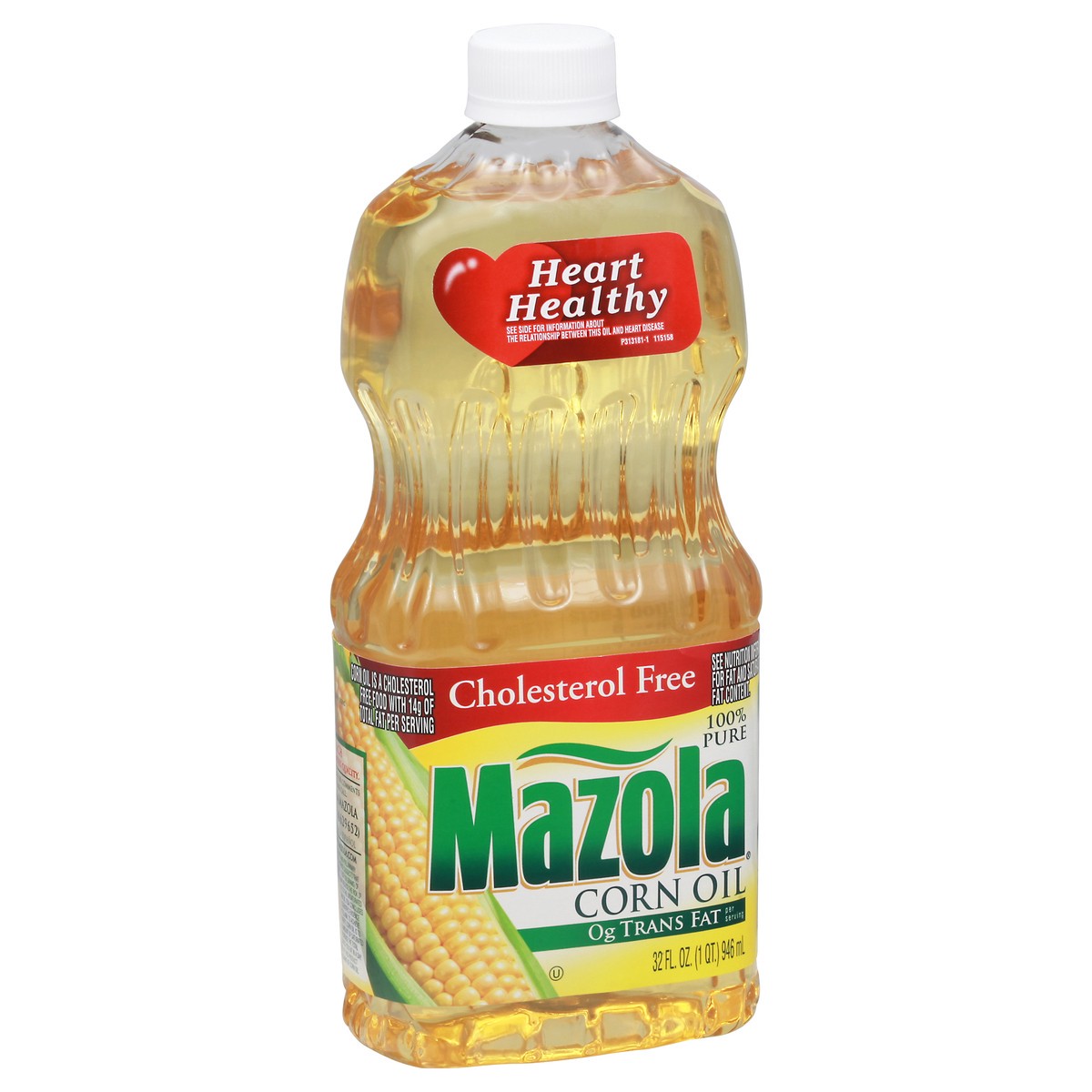 slide 6 of 12, Heart Healthy Mazola Cholesterol Free 100% Pure Corn Oil 32 fl oz, 32 fl oz