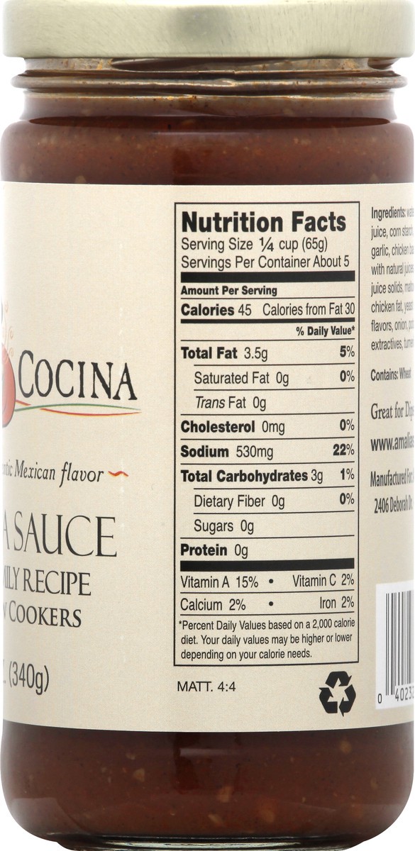 slide 10 of 11, Amalia's Cocina Enchilada Sauce 12 oz, 12 oz