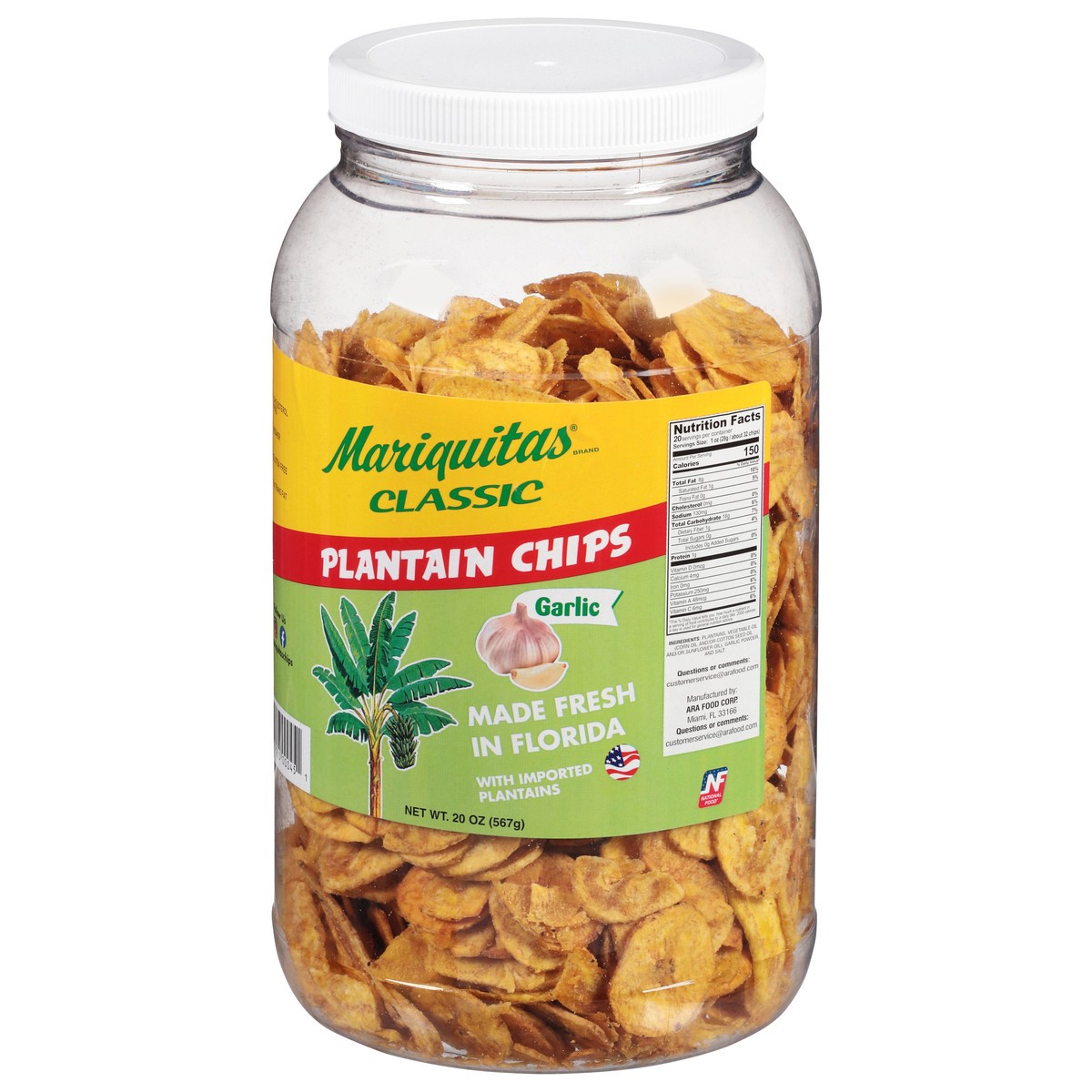 slide 5 of 11, Mariquitas Garlic Barrel, 20 oz