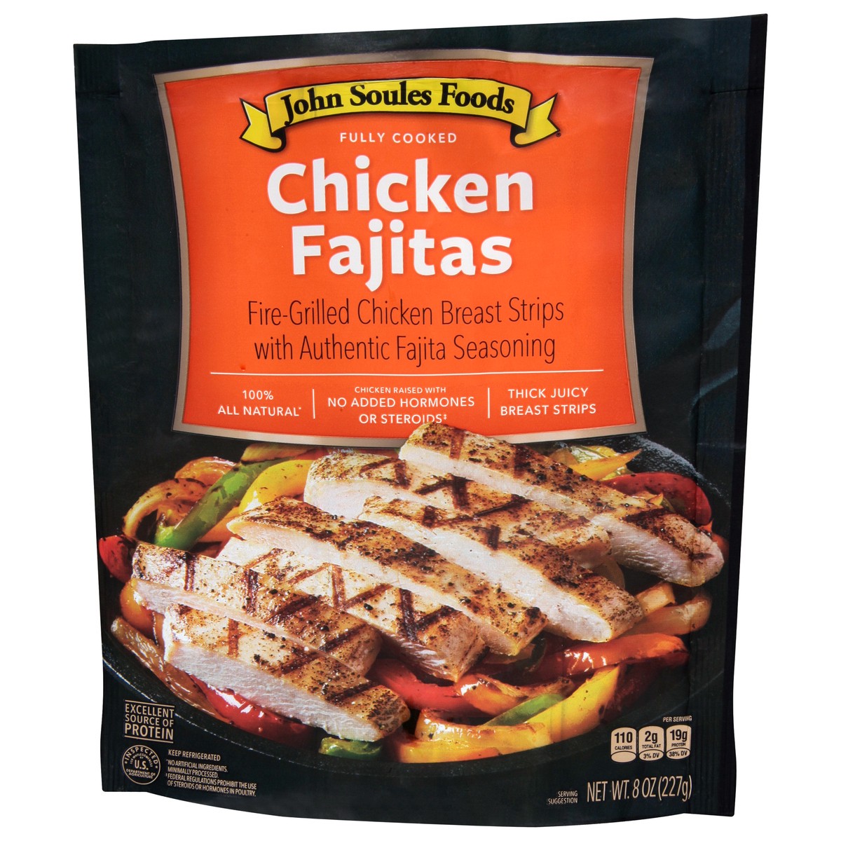 slide 4 of 11, John Soules Foods Chicken Fajitas 8OZ Bag, 8 oz