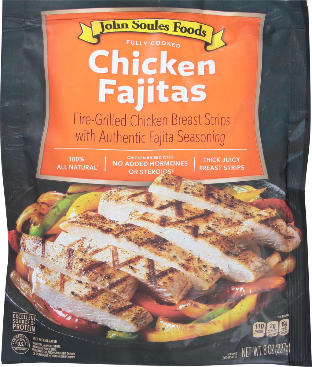 slide 11 of 11, John Soules Foods Chicken Fajitas 8OZ Bag, 8 oz