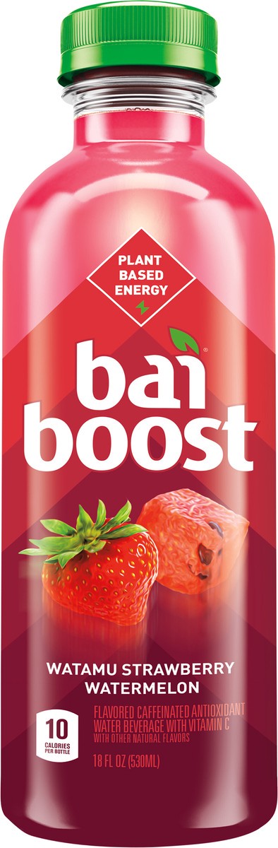 slide 1 of 7, Bai Boost Watamu Strawberry Watermelon, Antioxidant Infused Beverage Bottle - 18 fl oz, 18 fl oz