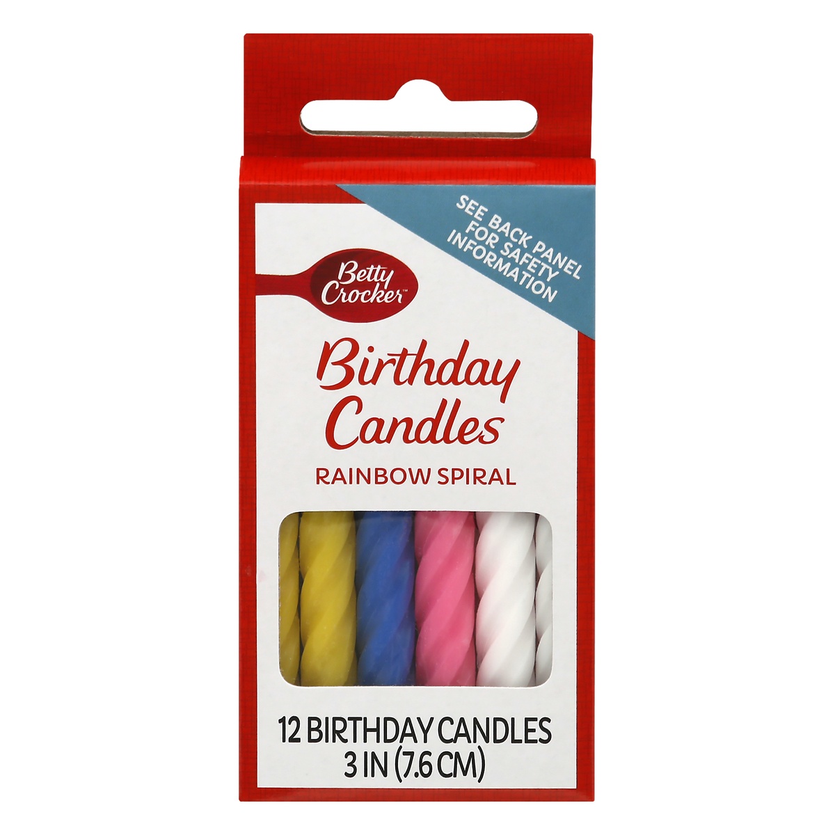 Betty Crocker Rainbow Spiral Birthday Candles 12 ea 24 ct | Shipt