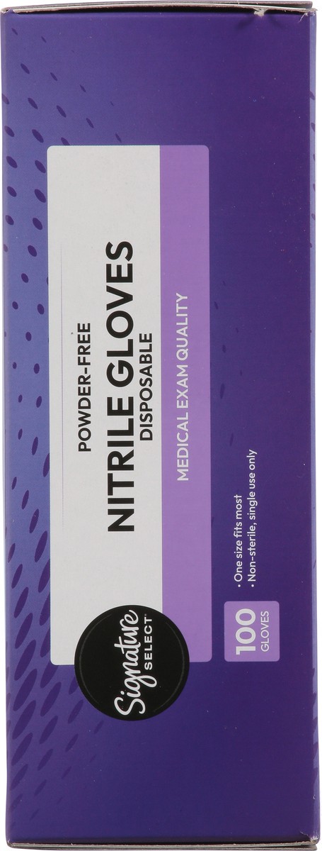 slide 11 of 15, Signature Select Disposable Powder-Free Nitrile Gloves 100 Each, 100 ct