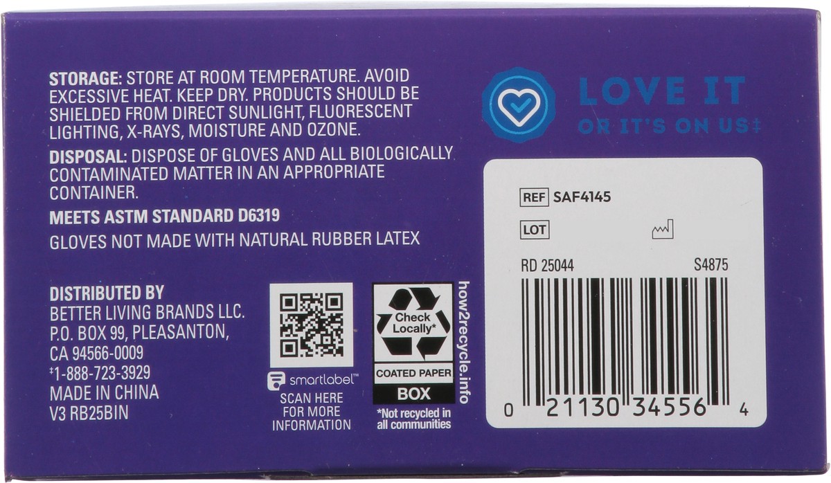 slide 6 of 15, Signature Select Disposable Powder-Free Nitrile Gloves 100 Each, 100 ct