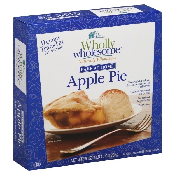 slide 1 of 1, Wholly Wholesome Unbaked Apple Pie, 26 oz