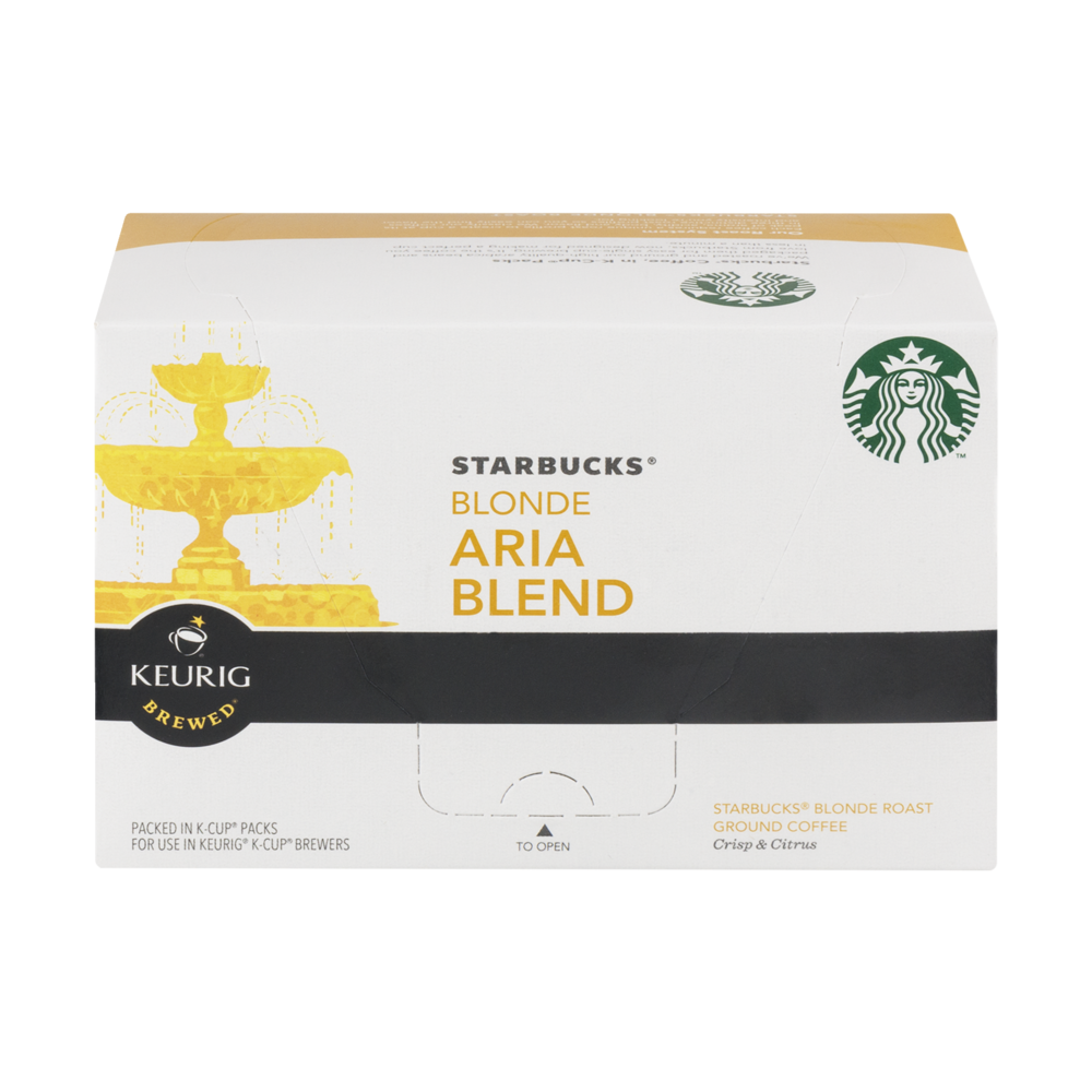 slide 1 of 1, Starbucks Blonde Aria Blend Roast Ground Coffee Keurig Kcups - 10 ct; 0.44 oz, 10 ct; 0.44 oz