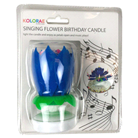 slide 11 of 17, Kolorae Singing Flower Birthday Candle, Assorted Colors, 1 ct