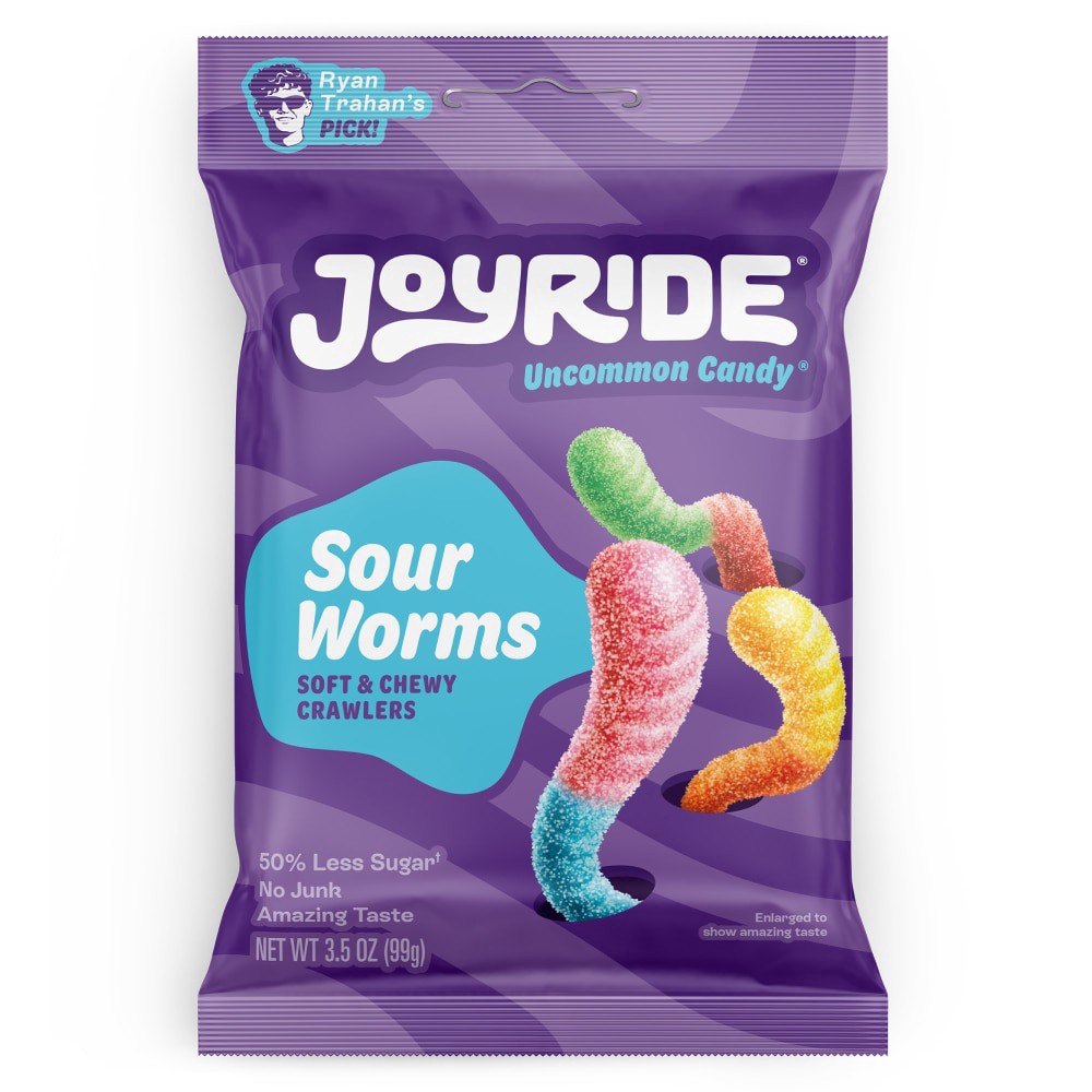 slide 1 of 1, Joyride® Uncommon Candy® Sour Gummy Worms Pouch, 3.5 oz