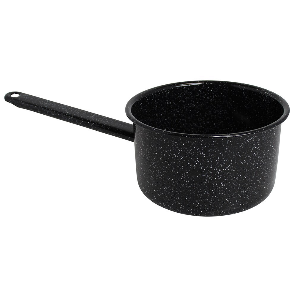 slide 1 of 1, Mirro Enamel Sauce Pan - Black Speckled, 1 qt